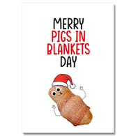 Merry Pigs In Blankets Day Card